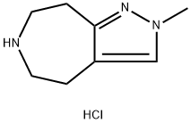 Pyrazolo[3,4-d]azepine, 2,4,5,6,7,8-hexahydro-2-methyl-, hydrochloride (1:1) Structure