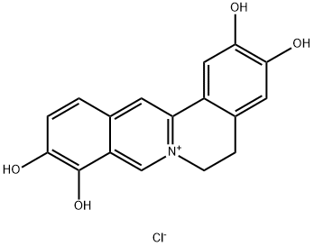 2,3,9,10-Tetrahydroxyberberine Chloride, 248262-61-5, 结构式