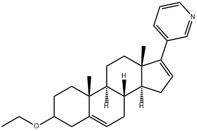 Pyridine, 3-(3-ethoxyandrosta-5,16-dien-17-yl)- Structure