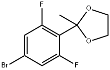 2-(4-Bromo-2,6-difluorophenyl)-2-
methyl-1,3-dioxolane Structure