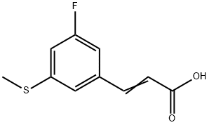 (E)-3-(3-Fluoro-5-
methylsulfanylphenyl)prop-2-enoic 
acid Structure