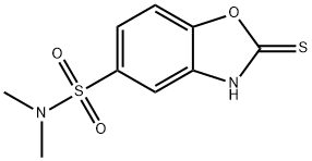 N,N-二甲基-2-硫烷基-1,3-苯并噁唑-5-磺酰胺, 24962-47-8, 结构式