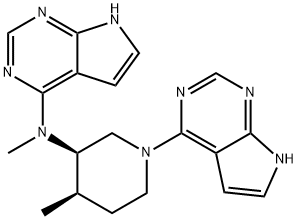 7H-Pyrrolo[2,3-d]pyrimidin-4-amine, N-methyl-N-[(3R,4R)-4-methyl-1-(7H-pyrrolo[2,3-d]pyrimidin-4-yl)-3-piperidinyl]-, 2504210-38-0, 结构式