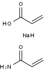 アクリルアミドアクリル酸ナトリウム塩共重合物 化学構造式