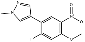 4-(2-氟-4-甲氧基-5-硝基苯基)-1-甲基吡唑 结构式