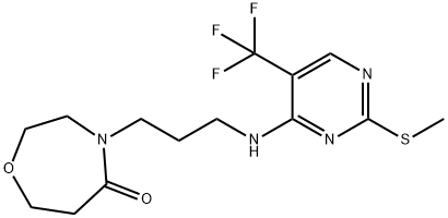 1,4-Oxazepin-5(2H)-one, tetrahydro-4-[3-[[2-(methylthio)-5-(trifluoromethyl)-4-pyrimidinyl]amino]propyl]-|