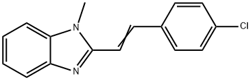 1H-Benzimidazole, 2-[2-(4-chlorophenyl)ethenyl]-1-methyl- Structure