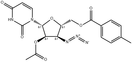 2'-O-Acetyl-3'-azido-5'-O-(p-Toluoyl))-3'-deoxyuridine Structure