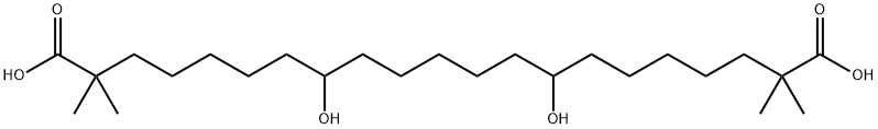 Heneicosanedioic acid, 8,14-dihydroxy-2,2,20,20-tetramethyl- Struktur
