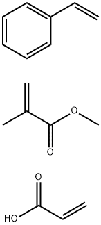 2-Propenoic acid, 2-methyl-, methyl ester, polymer with ethenylbenzene and 2-propenoic acid Structure