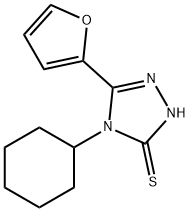 4-环己基-5-(呋喃-2-基)-4H-1,2,4-三唑-3-硫醇, 259154-01-3, 结构式