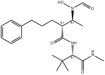 (ALPHAR)-N-[(1S)-2,2-二甲基-1-[(甲基氨基)羰基]丙基]-ALPHA-[(1S)-1-(甲酰基羟基氨基)乙基]苯戊酰胺, 260264-93-5, 结构式
