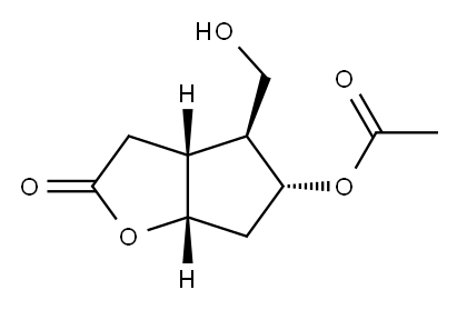 2H-Cyclopenta[b]furan-2-one, 5-(acetyloxy)hexahydro-4-(hydroxymethyl)-, (3aR,4S,5R,6aS)- 结构式