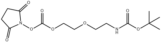 2,5,10-Trioxa-8-azadodecanoic acid, 11,11-dimethyl-9-oxo-, 2,5-dioxo-1-pyrrolidinyl ester,261364-63-0,结构式