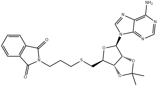 5''-S-[3-(1,3-Dihydro-1,3-dioxo-2H-isoindol-2-yl)propyl]-2'',3''-O-(1-methylethylidene)-5''-thio-adenosine Structure