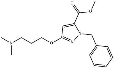 Methyl 1-Benzyl-3-(3-(dimethylamino)propoxy)-1H-pyrazole-5-carboxylate Struktur