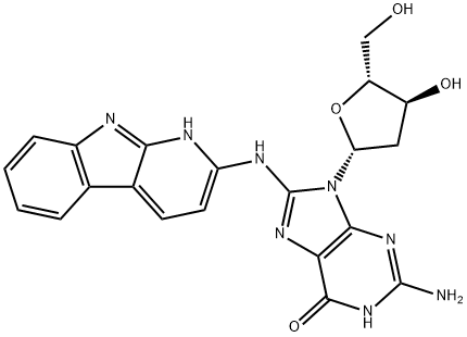2''-Deoxy-8-(1H-pyrido[2,3-b]indol-2-ylamino)guanosine Struktur
