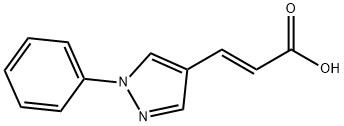 2-Propenoic acid, 3-(1-phenyl-1H-pyrazol-4-yl)-, (2E)- Struktur