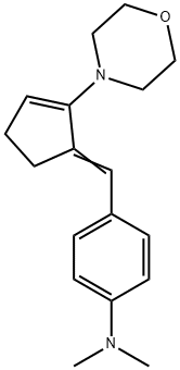 (E)-N,N-二甲基-4-((2-吗啉环戊-2-烯-1-基亚基)甲基)苯胺, 273201-21-1, 结构式