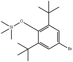 Benzene, 5-bromo-1,3-bis(1,1-dimethylethyl)-2-[(trimethylsilyl)oxy]- Struktur