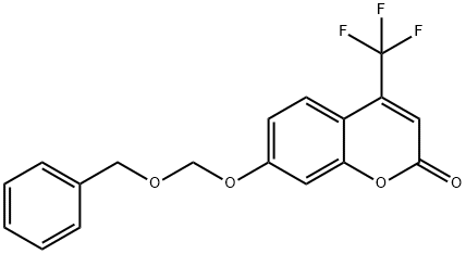 7-((苄氧基)甲氧基)-4-(三氟甲基)-2H-苯并吡喃-2-酮 结构式