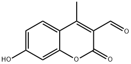 2H-1-Benzopyran-3-carboxaldehyde, 7-hydroxy-4-methyl-2-oxo- 结构式