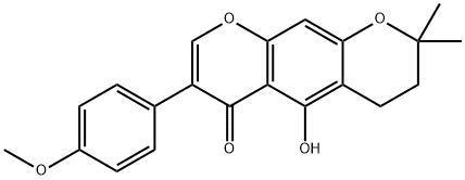 2H,6H-Benzo[1,2-b:5,4-b']dipyran-6-one, 3,4-dihydro-5-hydroxy-7-(4-methoxyphenyl)-2,2-dimethyl- (9CI) Struktur