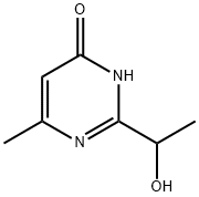 4(3H)-Pyrimidinone, 2-(1-hydroxyethyl)-6-methyl- 结构式