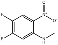 Benzenamine, 4,5-difluoro-N-methyl-2-nitro- Struktur