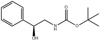 (S)-N-Boc-2-hydroxy-2-phenylethylamine 化学構造式