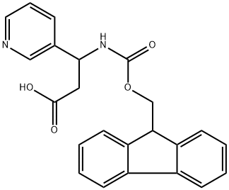 3-(9H-fluoren-9-ylmethoxy)carbonyl]amino}-3-pyridin-3-ylpropanoic acid, 284491-95-8, 结构式