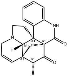 (12aβ,14aS)-13,14-ジヒドロ-8α-メチル-6aα,8aα-メタノ-11H,12aH-ベンゾ[k]ピロロ[3,2,1-mn][1,8]フェナントロリン-6,7(5H,8H)-ジオン 化学構造式
