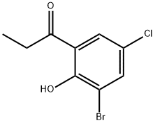 1-(3-Bromo-5-chloro-2-hydroxyphenyl)-1-propanone Structure