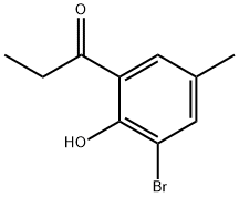 1-(3-溴-2-羟基-5-甲基苯基)-1-丙酮 结构式