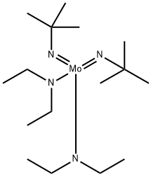 Molybdenum, bis(N-ethylethanaminato)bis[2-methyl-2-propanaminato(2-)]-, (T-4)- Struktur