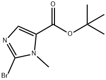 1H-Imidazole-5-carboxylic acid, 2-bromo-1-methyl-, 1,1-dimethylethyl ester Structure
