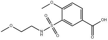 4-甲氧基-3-[(2-甲氧基乙基)氨磺酰基]苯甲酸 结构式