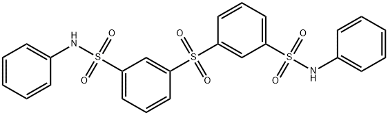 N-苯基-3-[3-(苯基氨磺酰基)苯磺酰基]苯-1-磺酰胺,300405-44-1,结构式