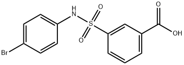 Benzoic acid, 3-[[(4-bromophenyl)amino]sulfonyl]- Struktur