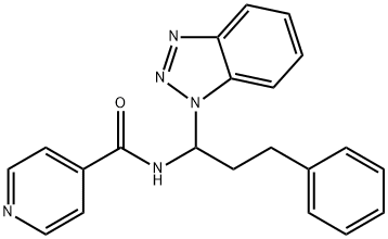 N-(1-(1H-苯并[D][1,2,3]三唑-1-基)-3-苯丙基)异烟酰胺 结构式