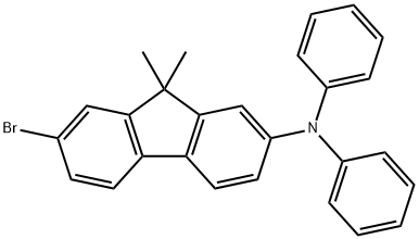 2-bromo-7-N,N’-diphenylamino-9,9’-dimethyl-9H-fluorene 化学構造式