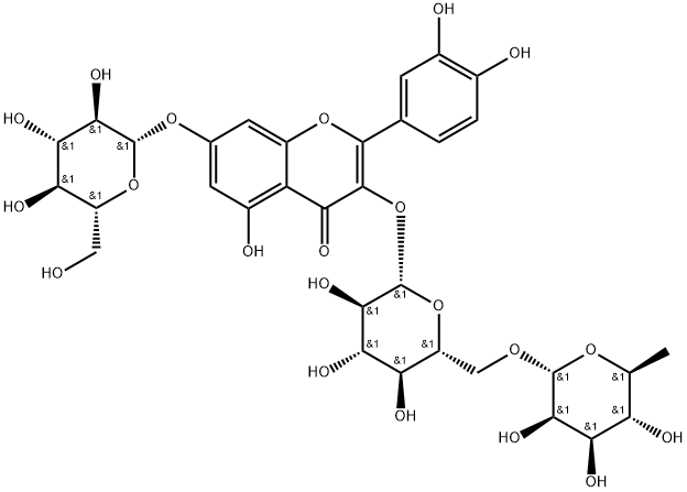 Quercetin 3-rutinoside 7-glucoside Struktur