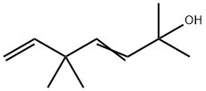 2,5,5-トリメチル-3,6-ヘプタジエン-2-オール 化学構造式