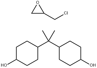 Cyclohexanol, 4,4-(1-methylethylidene)bis-, polymer with (chloromethyl)oxirane Struktur