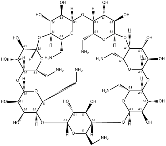 All-amino beta-cyclodextrin Struktur