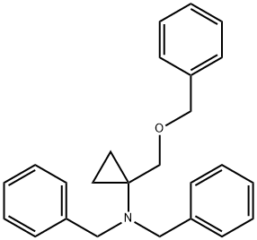 1-(phenylmethoxymethyl)-N,N-bis(phenylmethyl)-1-cyclopropanamine Struktur