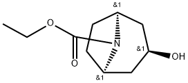 8-Azabicyclo[3.2.1]octane-8-carboxylic acid, 3-hydroxy-, ethyl ester, (3-endo)- 化学構造式