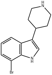 1H-Indole, 7-bromo-3-(4-piperidinyl)- Structure