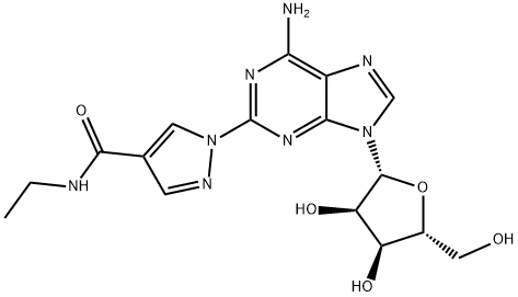 2-[4-[(ethylamino)carbonyl]-1H-pyrazol-1-yl]adenosine Structure