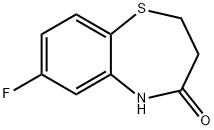 1,5-Benzothiazepin-4(5H)-one, 7-fluoro-2,3-dihydro- Struktur